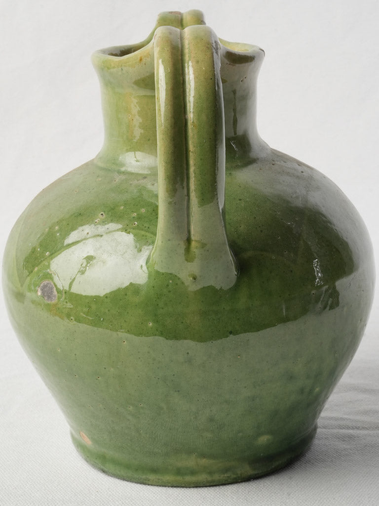 Historic glaze-finished earthenware jug