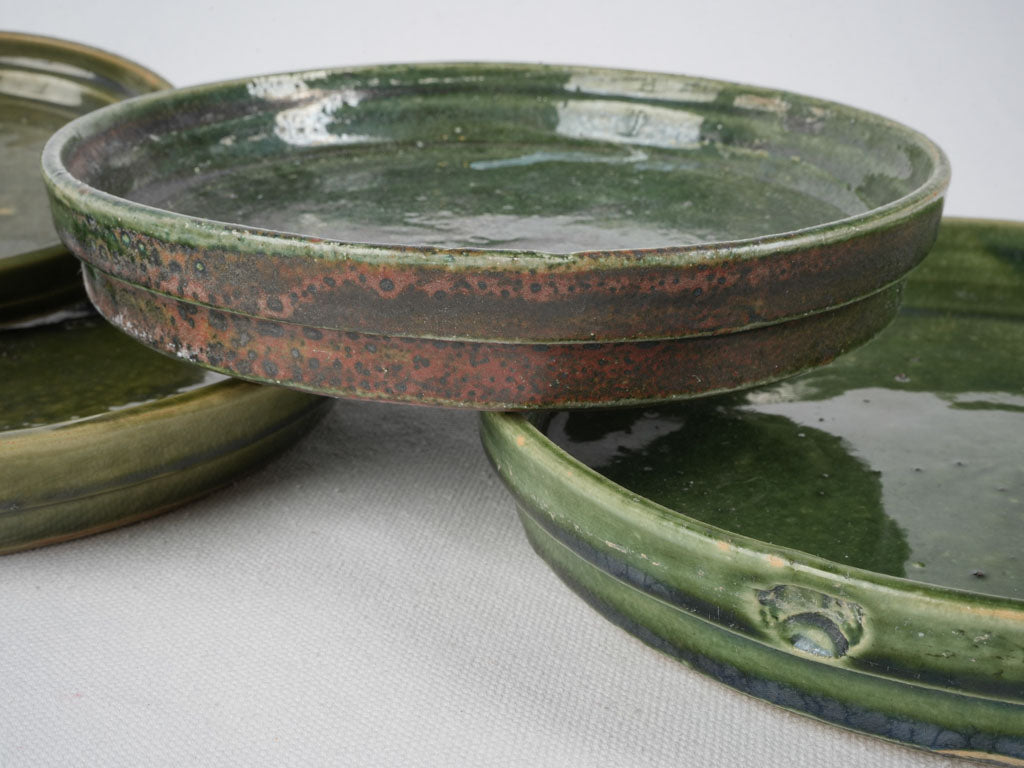 Authentic Dieulefit ceramic plate set