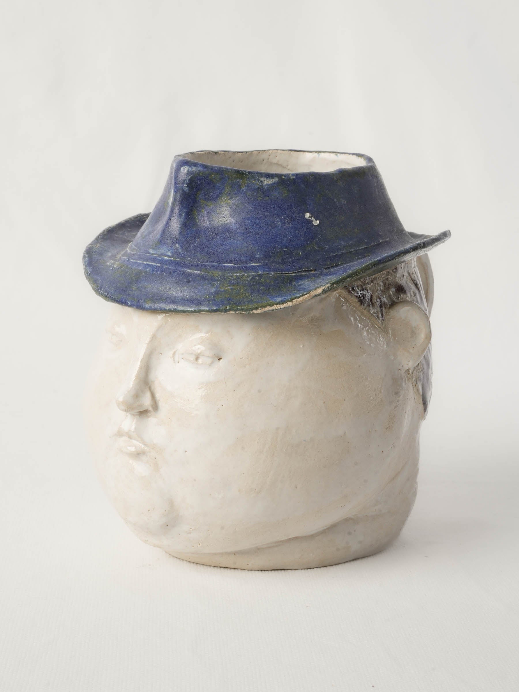 Glazed off-white ceramic sculpture