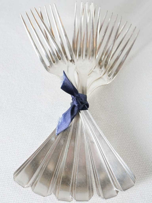 Antique Christofle silver dessert forks