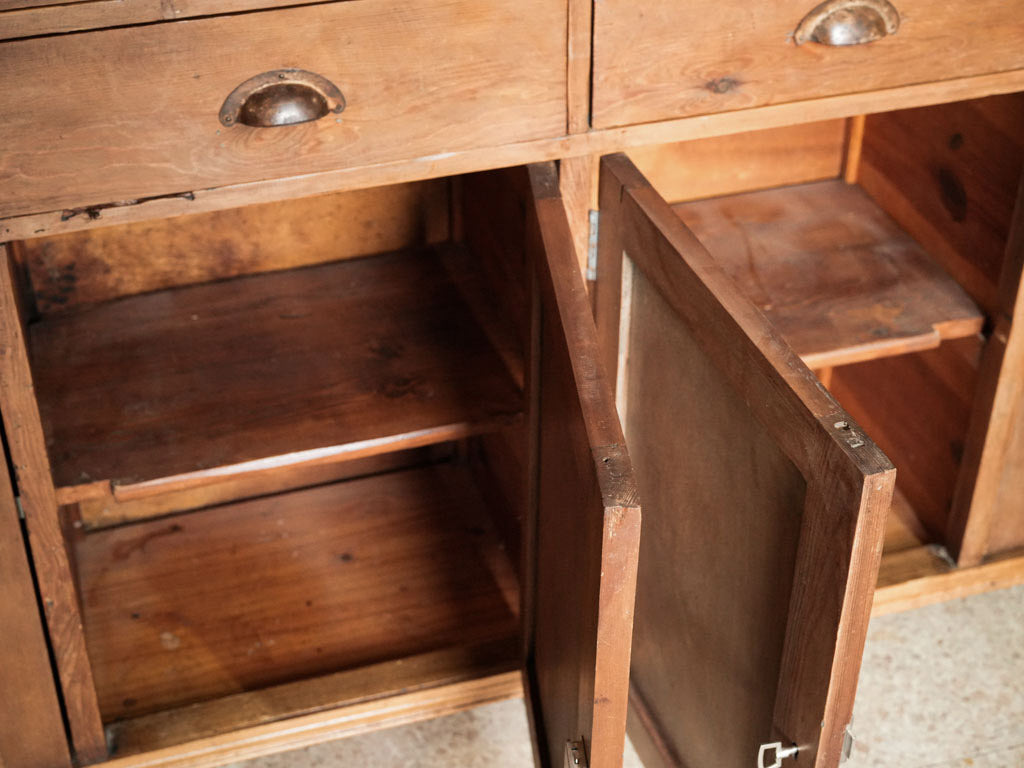 Gracefully worn vintage shop cabinet