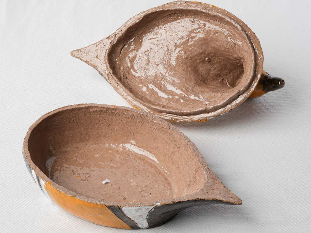 Stylish white-glazed duck terrine