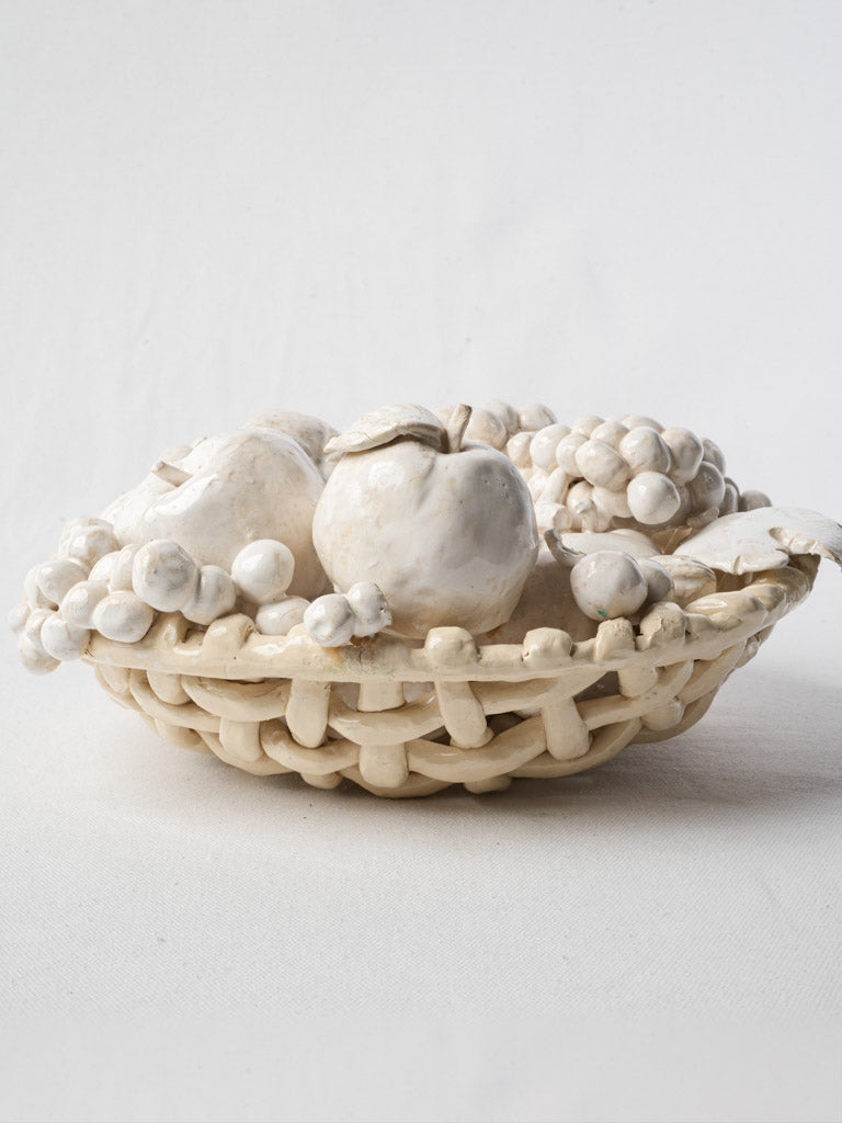 Timeless white artisan centerpiece
