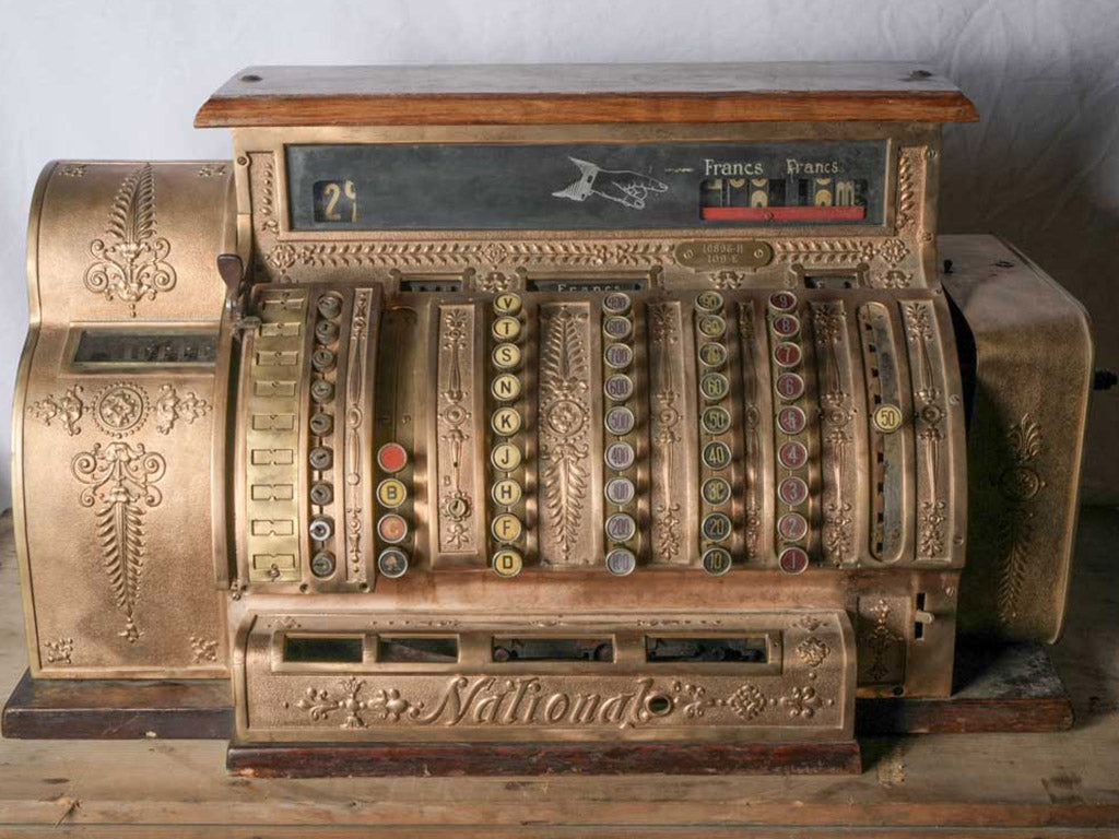 Warm patina early-century cash register