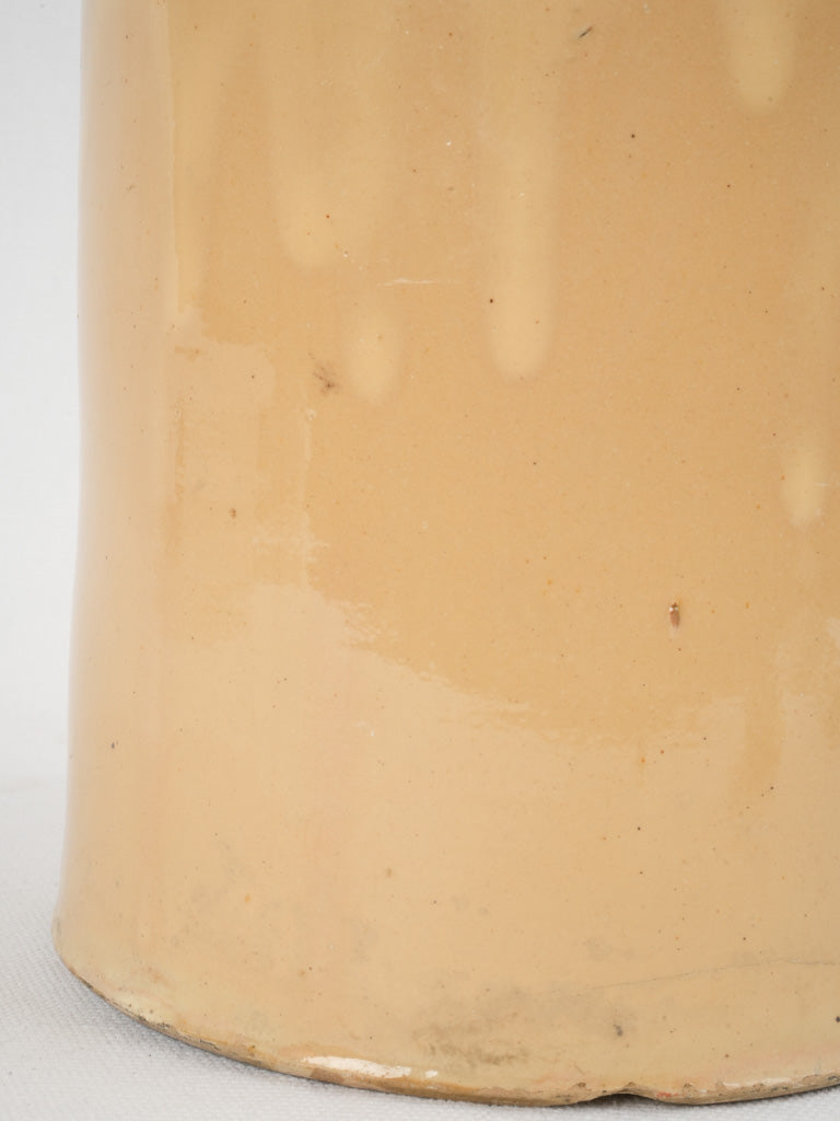 Distressed rim antique French pot