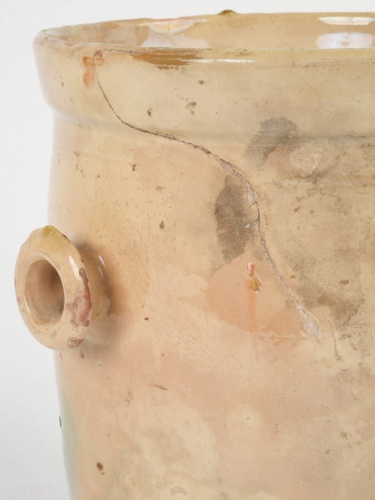 Vintage yellow glaze decorative vase