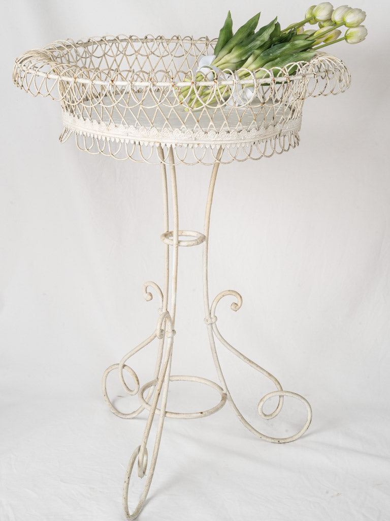 antique plant hanger Early 20th-Century French Wrought Iron Plant Stand