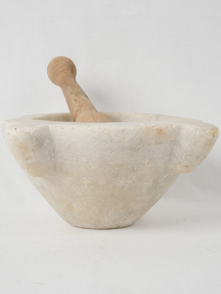 Exquisite Antique French Marble Mortar & Pestle