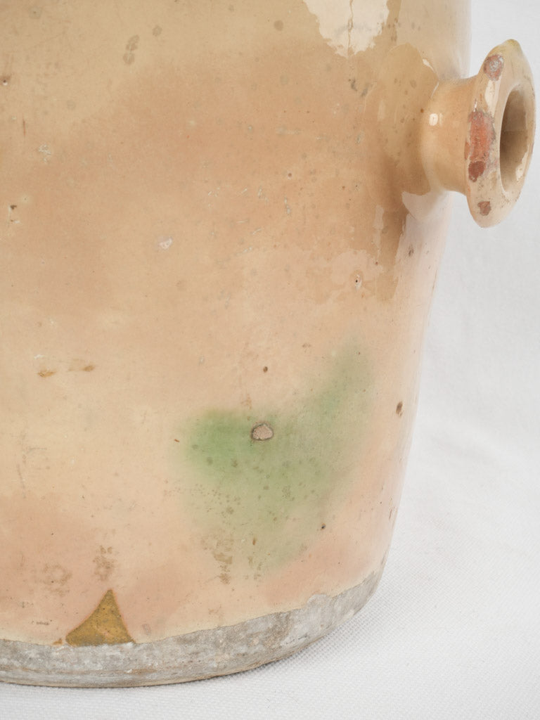 Traditional Savoy ceramic pot with wear