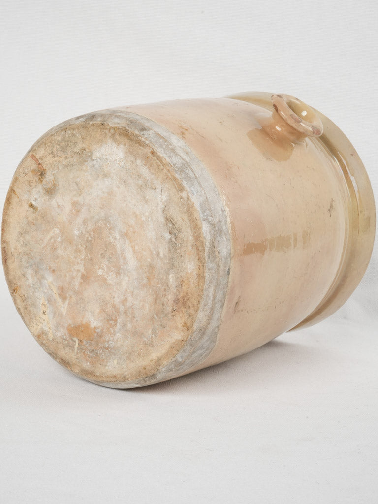 Aged yellow glaze culinary ceramic pot