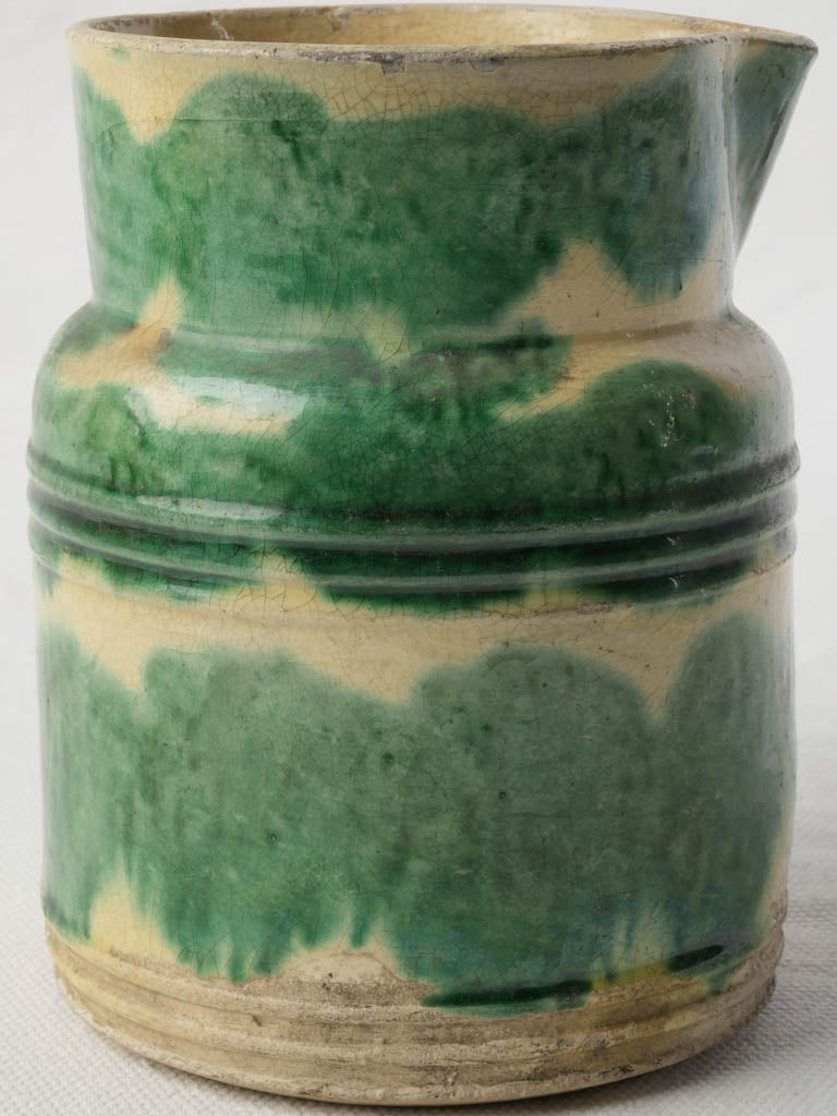 Aged clay rustic kitchen pitcher