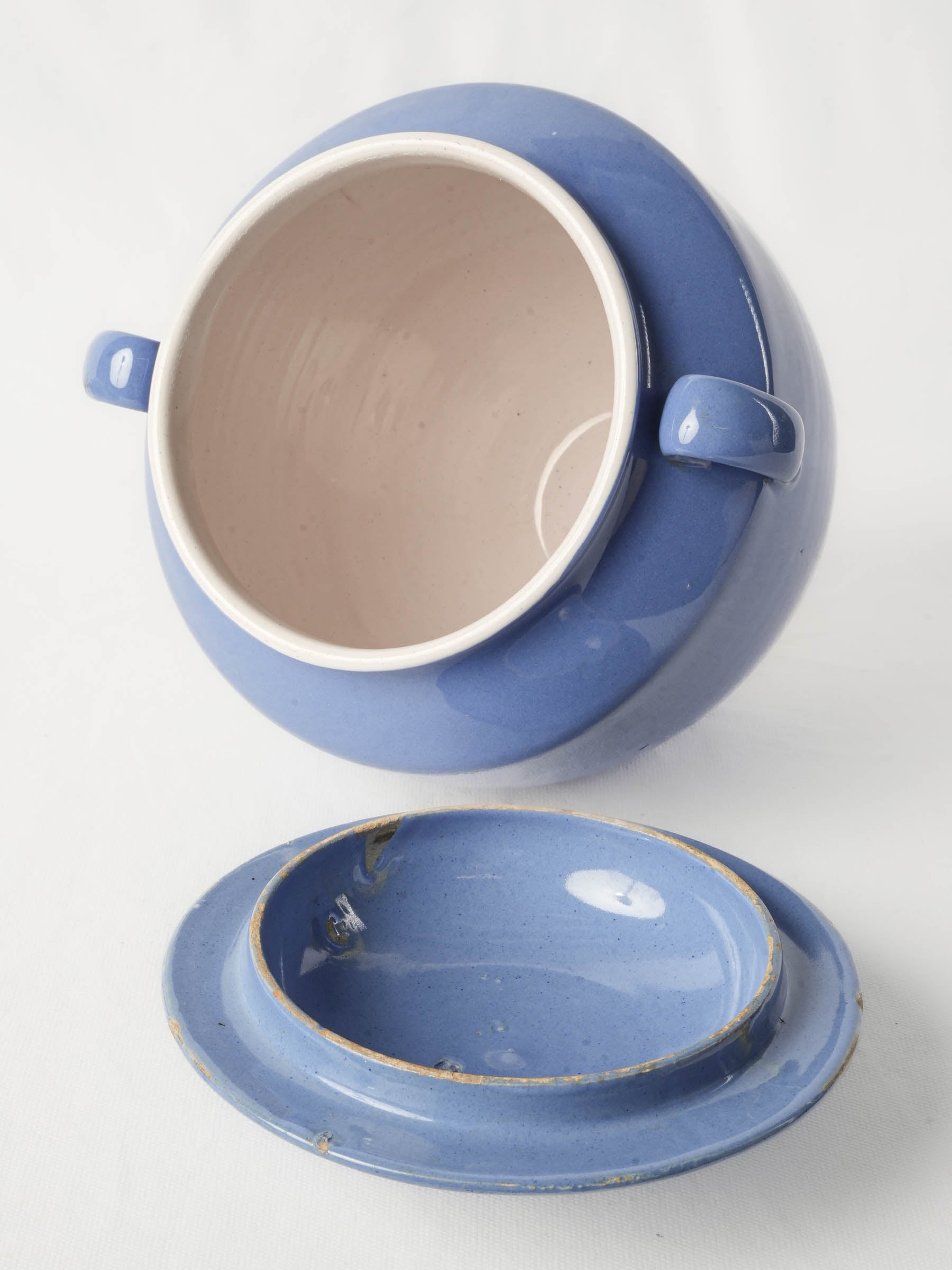 Rustic blue ceramic kitchenware