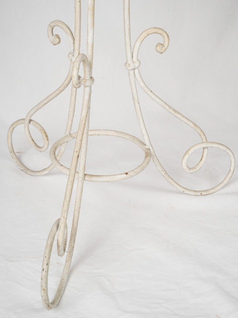 Versatile white wrought iron stand