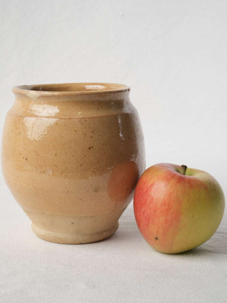 Small Mid 20th Century French Honey Glazed Terracotta Pot - 5"