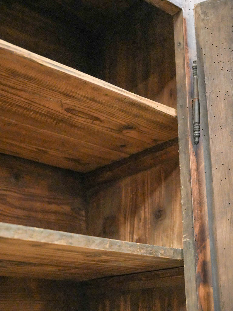 Aged wood kitchen cabinet