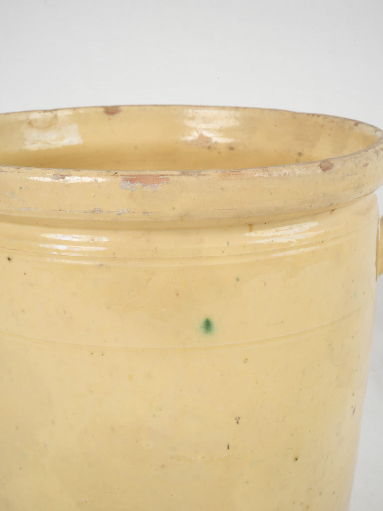 Old-world style glazed earthen crock