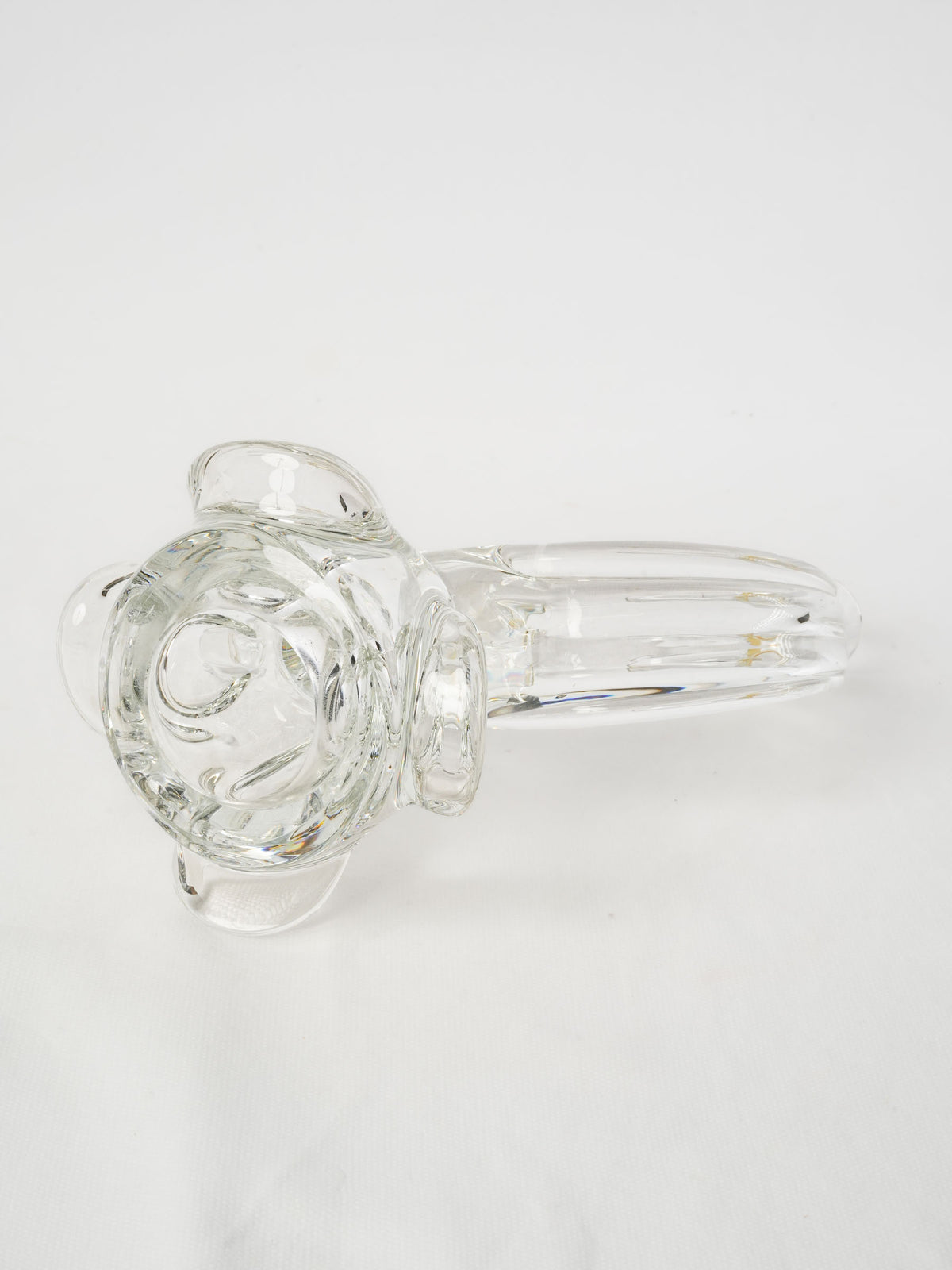 Vintage Clear Glass Double-Arm Candleholder - 11"