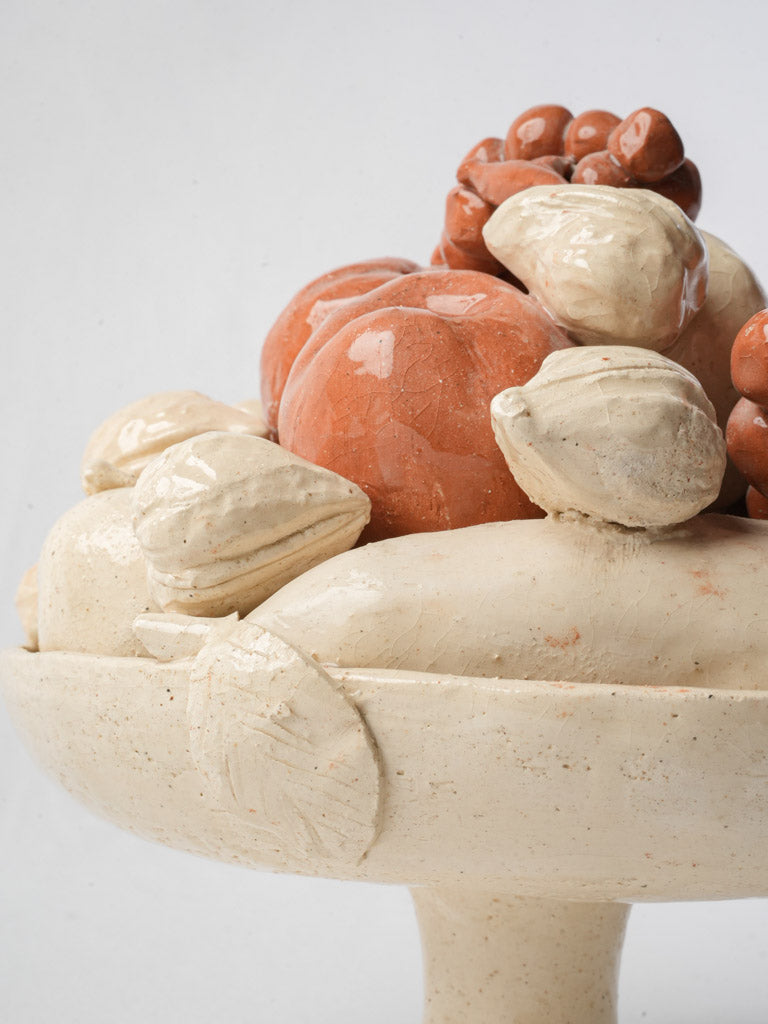 Abundance-themed refined ceramic piece