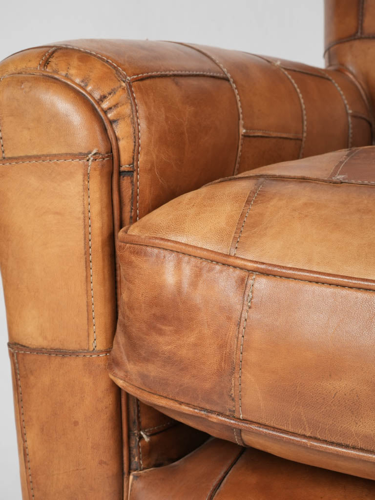 Exquisite handmade vintage leather armchairs