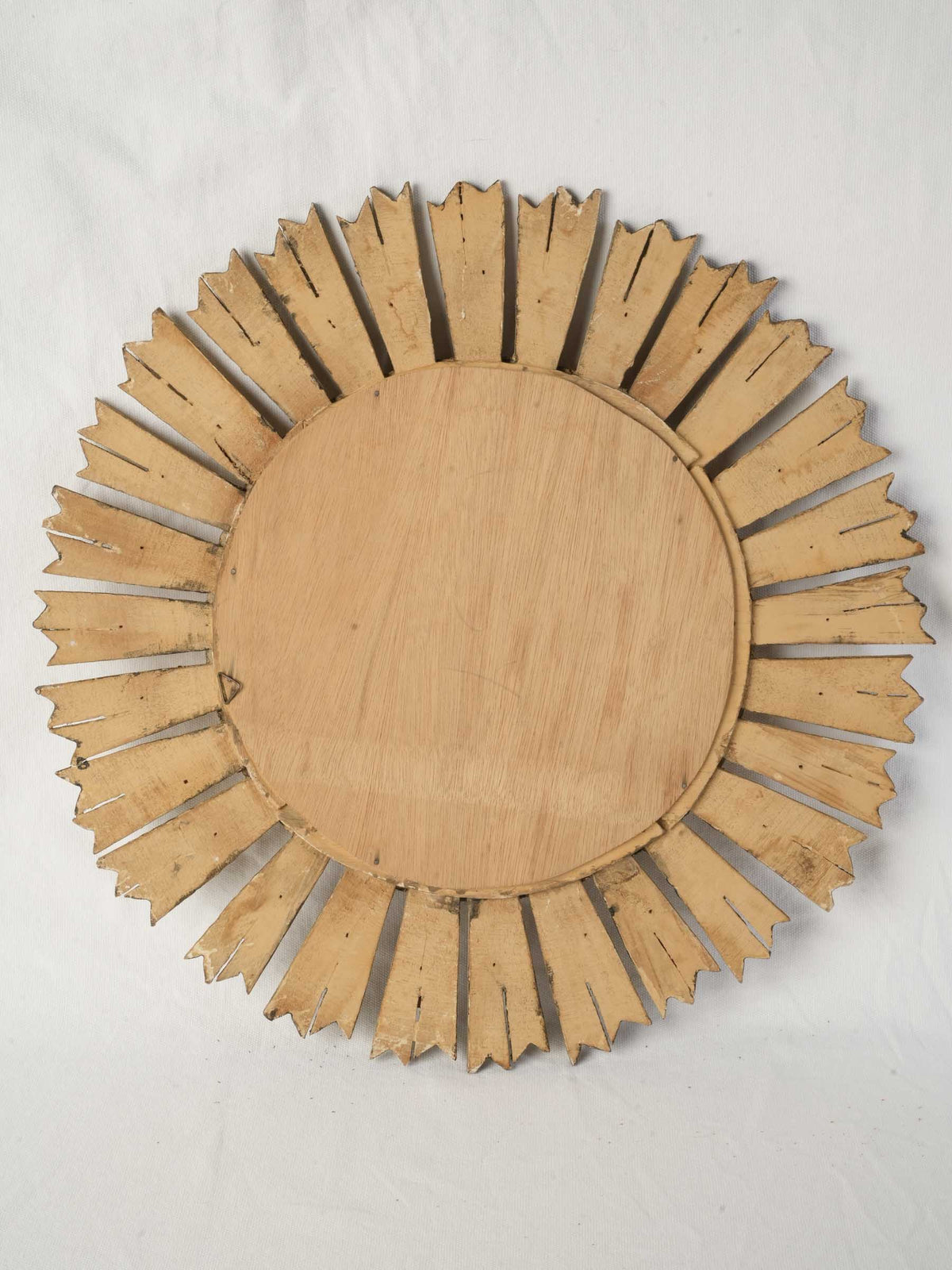 Sculptural wooden wall mirror