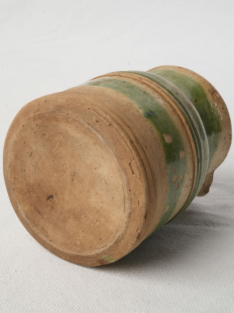 Irregularly glazed small pitcher