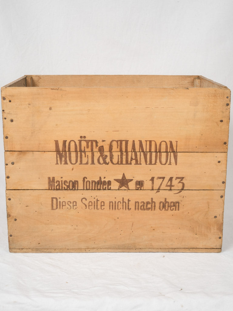 Historic wooden display crate rustic