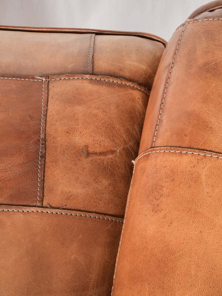 Fashionable vintage leather patchwork chairs