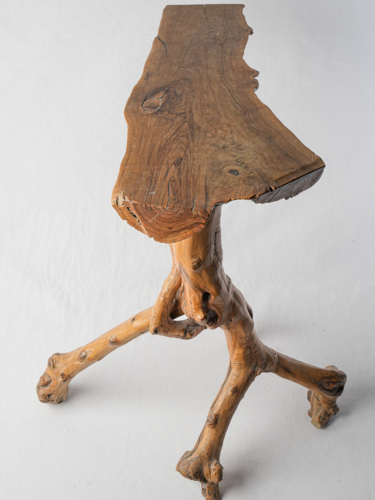 Warm-toned natural wood console