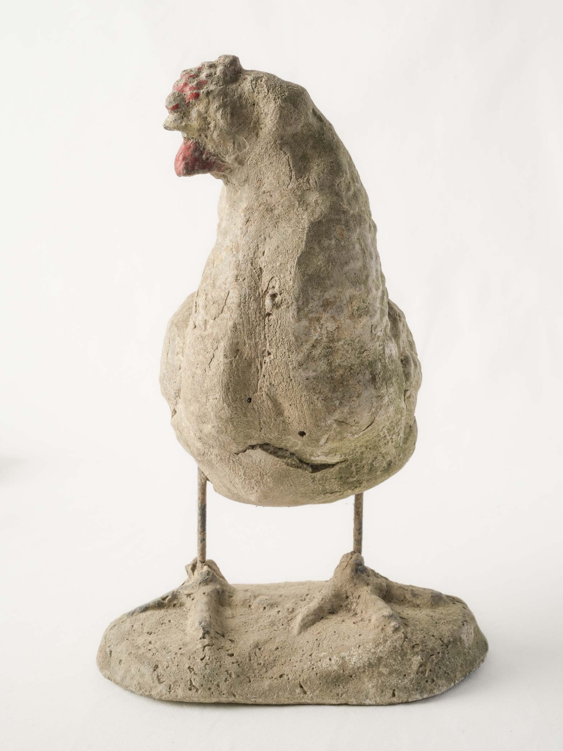 Vintage French hen sculpture