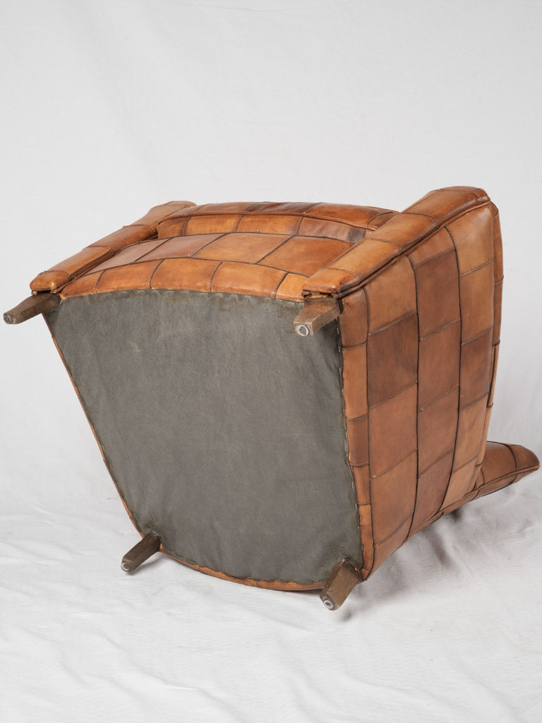 Attractive French reupholstered leather seating