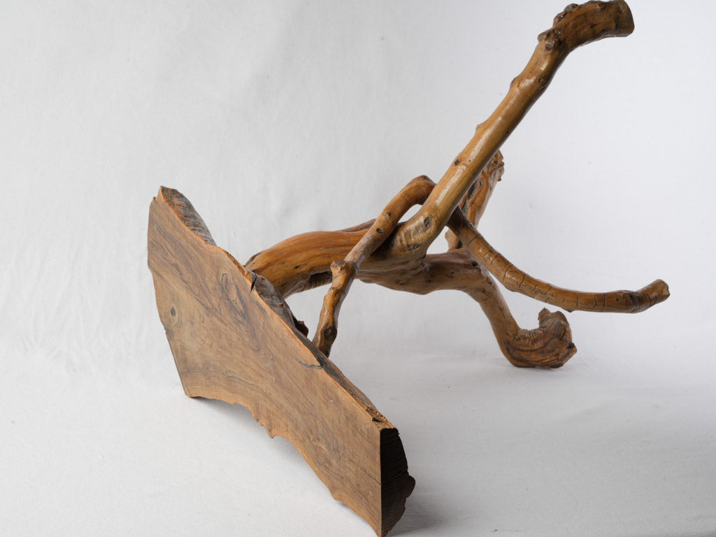 Artistic sculptural wood accent piece