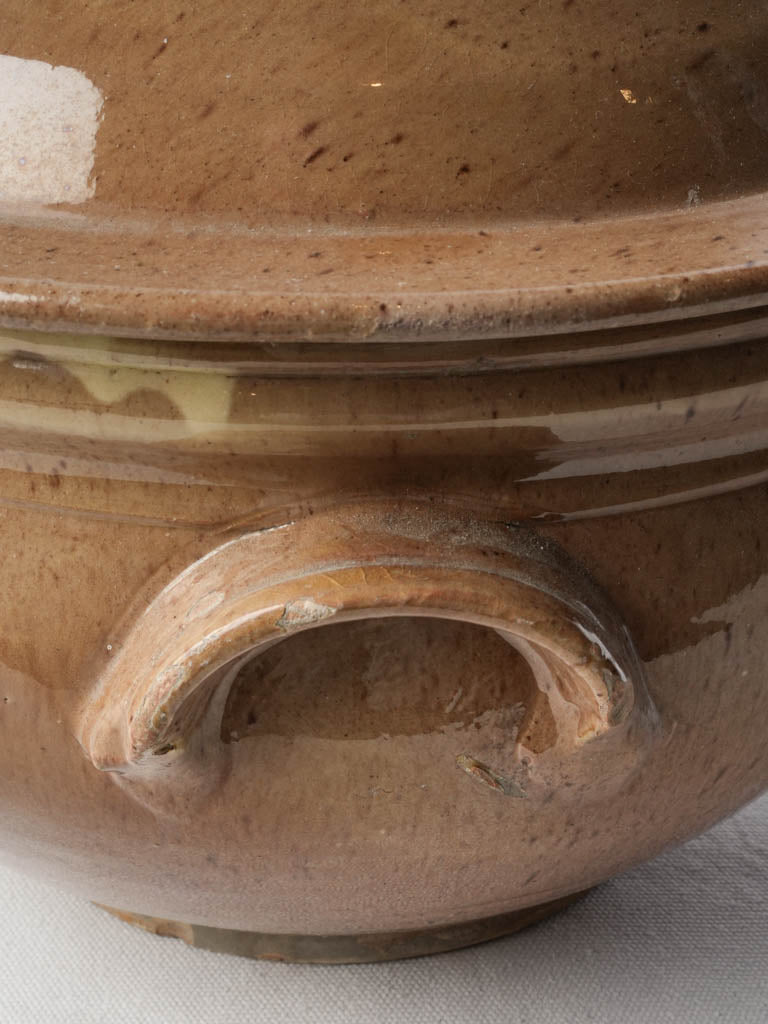 Country-style rustic terracotta tureen