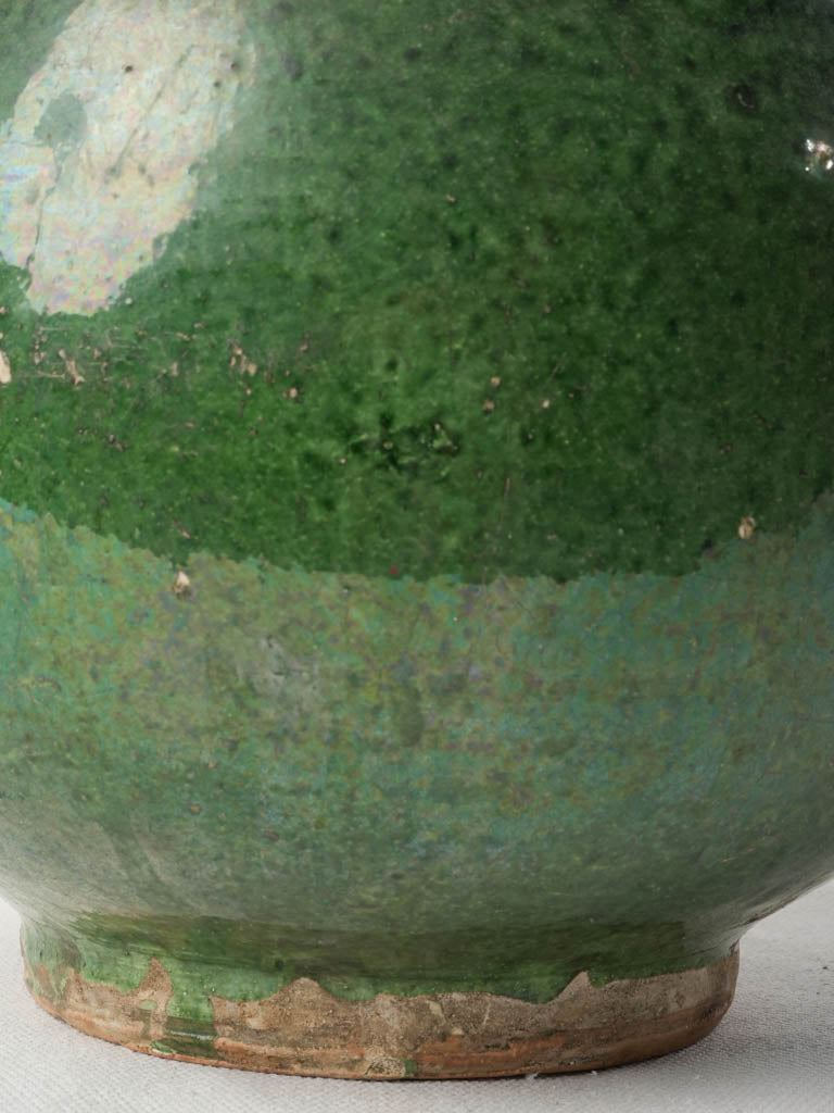Provençal Terracotta Water Pitcher w/ Green Glaze c. 1900 - 13½"