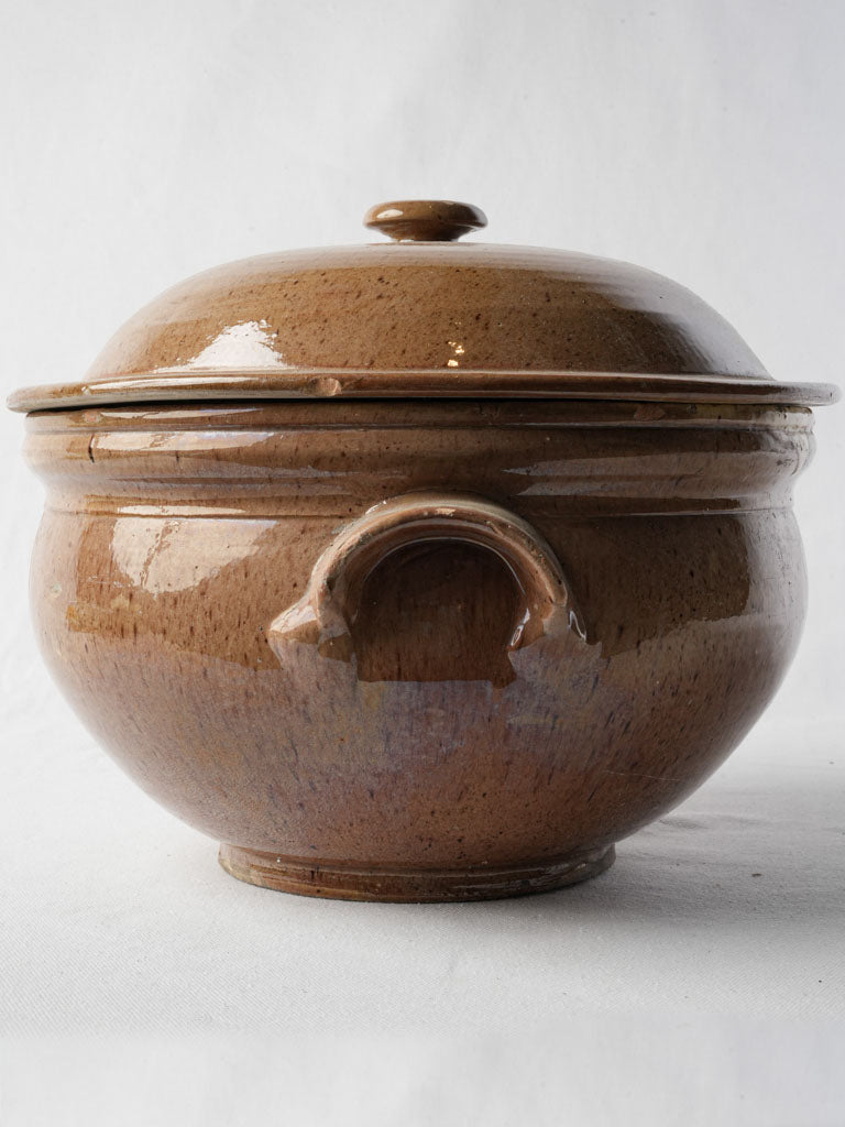 Elegant rustic stoneware tureen