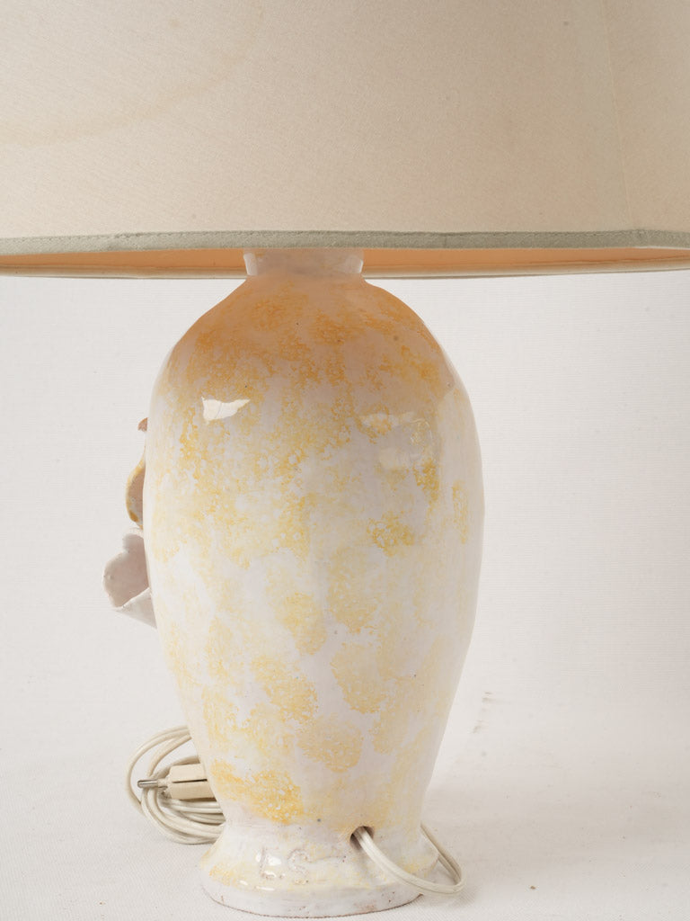 Warm golden ceramic desk lamp