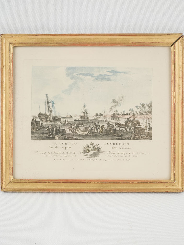 Sophisticated French seascape engravings