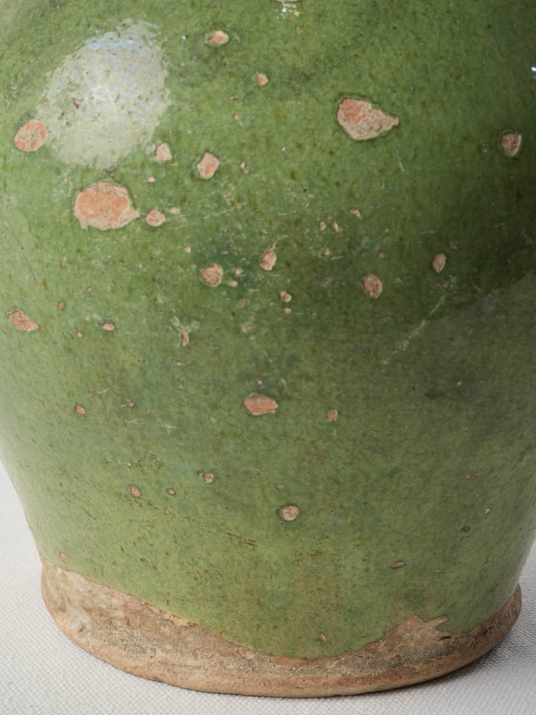 Provençal Green Glazed Cruche From The Late 19th Century - 11¾"