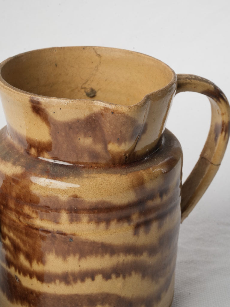 Handcrafted glazed earthenware pitchers