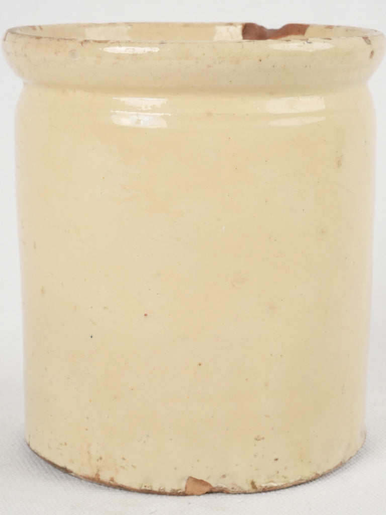 Rustic French ceramic cachepot collectible