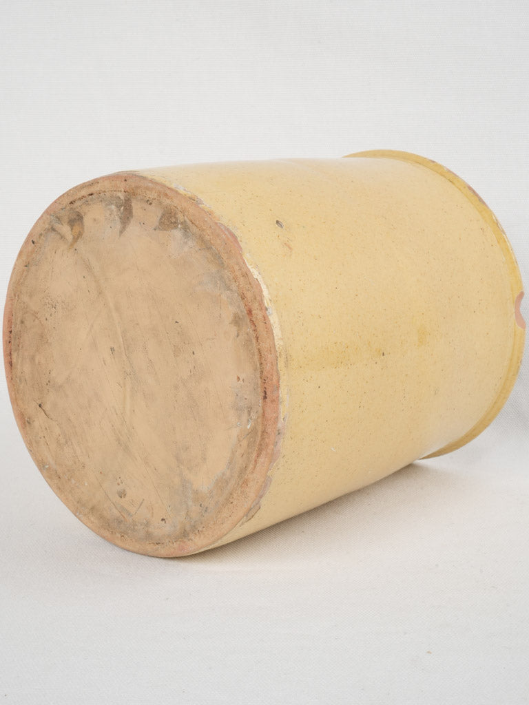 Traditional yellow-glazed French ceramic pot
