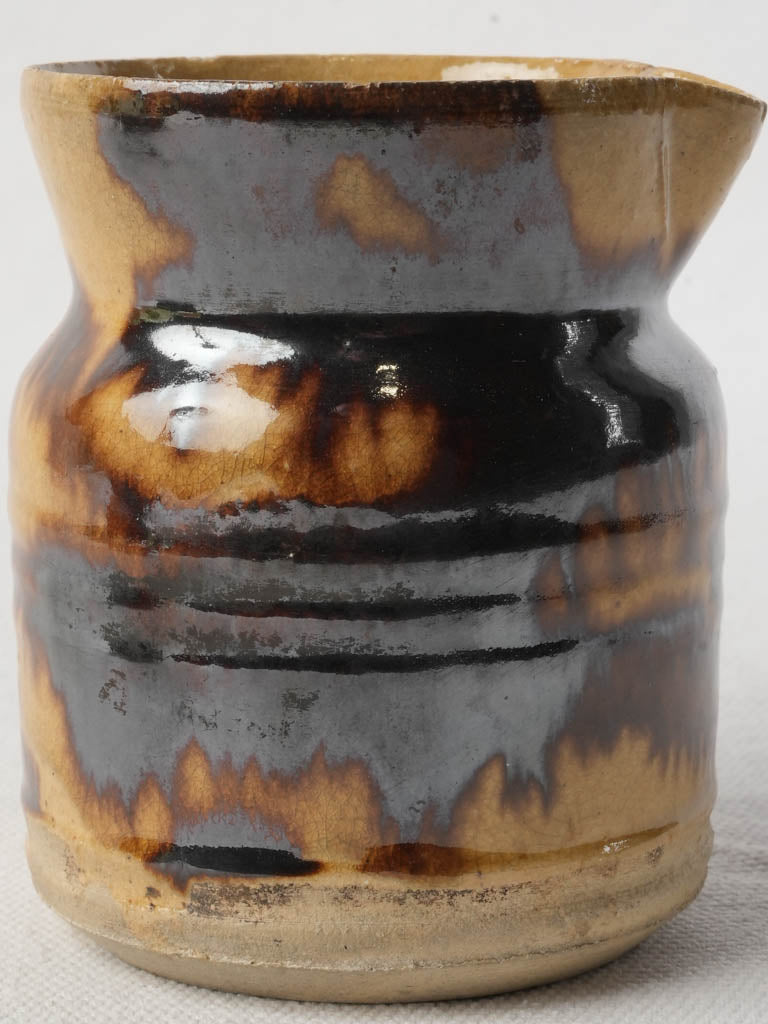 Smoky gray and tan pitcher