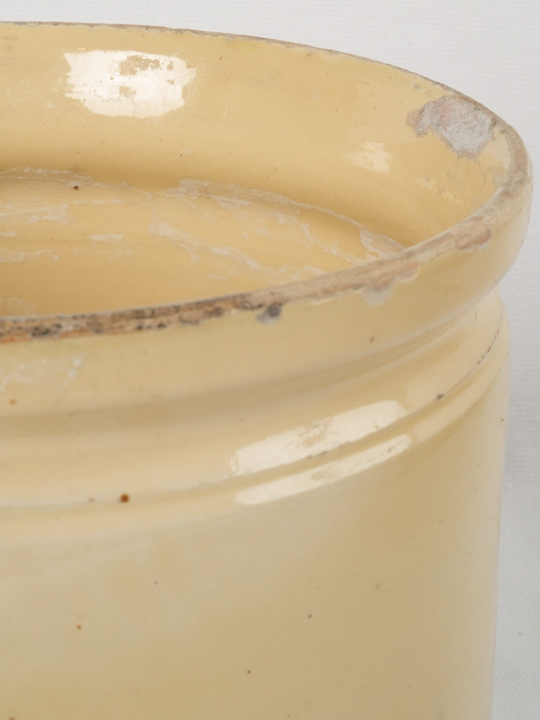 Provincial French-style yellow ceramic pot