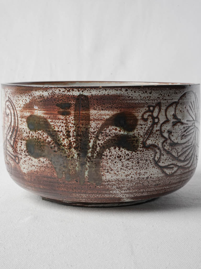 Mid-century Terra cotta serving bowl