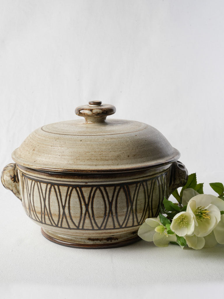 Vintage stoneware soup tureen
