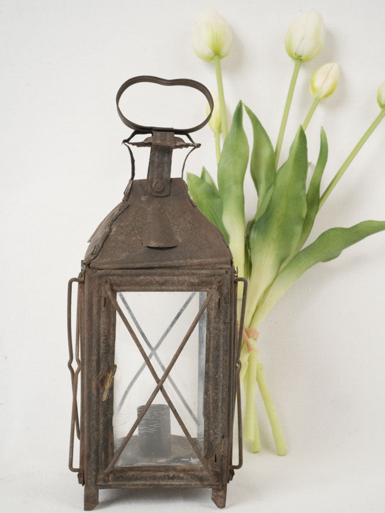Vintage iron candle lantern