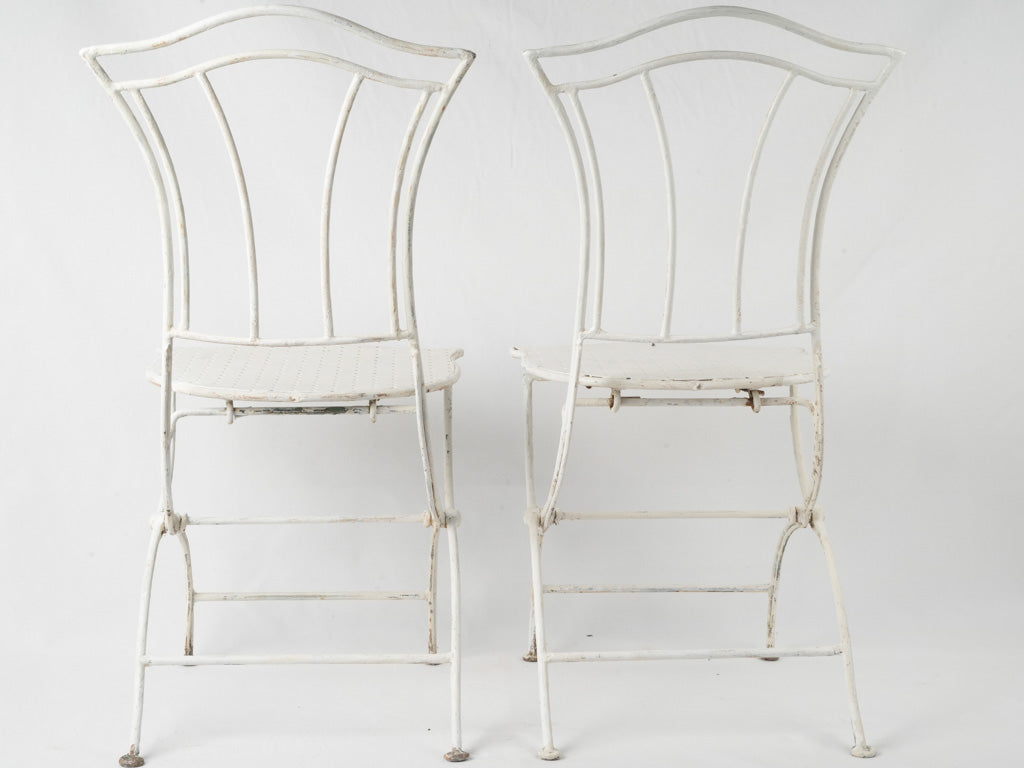 Antique style iron garden chairs