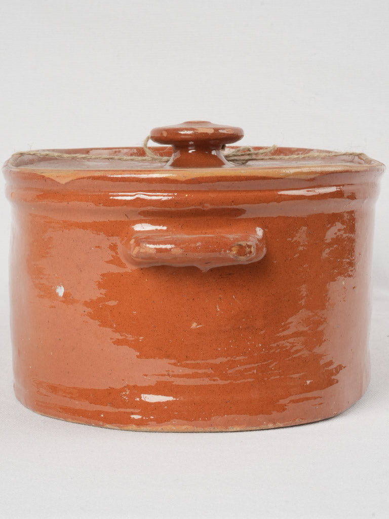 Rustic nineteenth-century tureen red-ochre finish