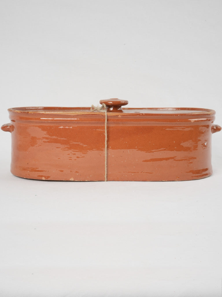 Classic French earthenware tureen lid knob