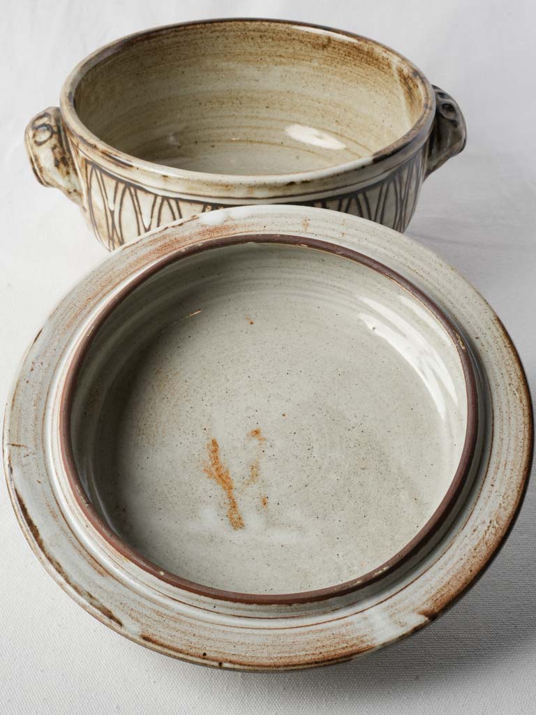 Mid-century geometric-patterned tureen