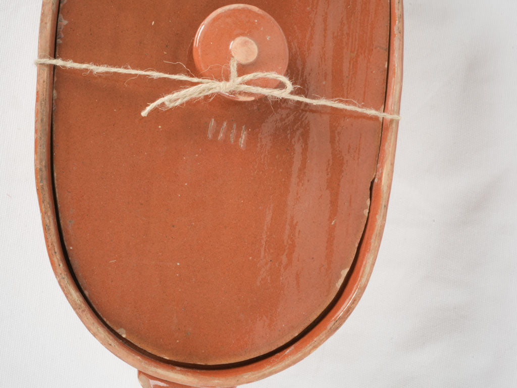 Heirloom-quality French tureen red glaze